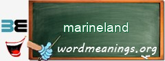 WordMeaning blackboard for marineland